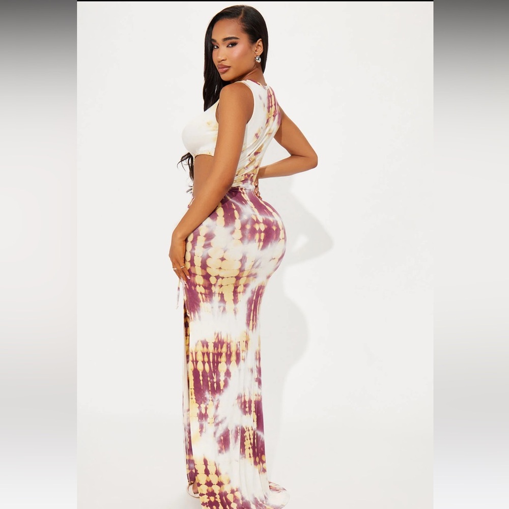 NWT Fashion Nova Casey Tie Dye Maxi Dress - Picture 3 of 5